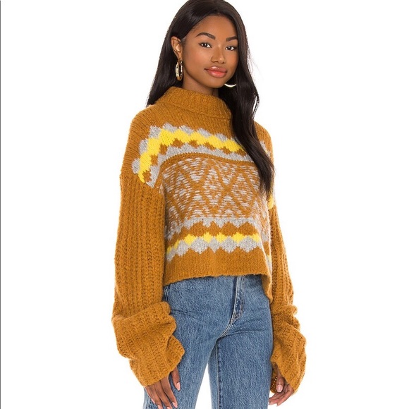 Free People Sweaters - NEW Free People Alpine Pullover Sweater Cinnamon Toast Large